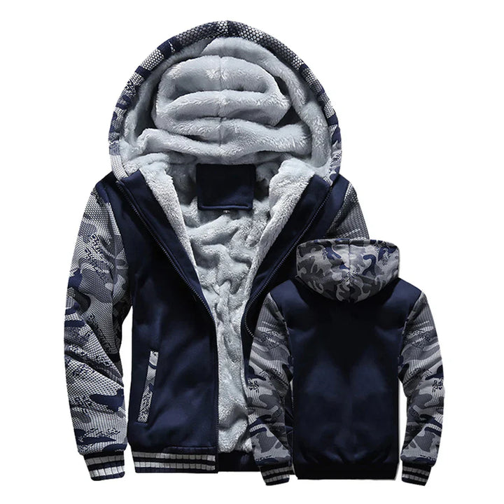 Drune | fleecejacke mit kapuze und reißverschluss