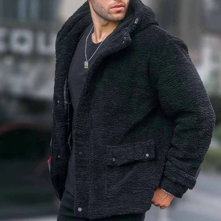 Drune | Bequeme Teddyfell-Kapuzenjacke Für Männer
