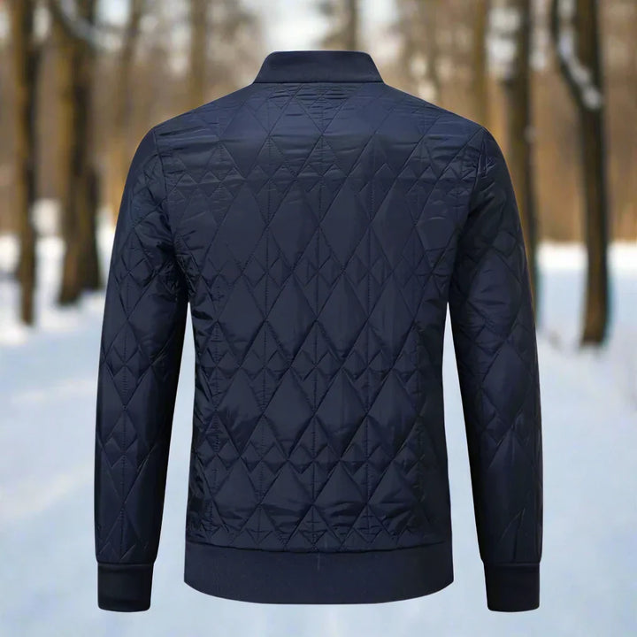 Drune | Bomberjacke Gepolstert Und Warm Diamantsteppung Gerippter Kragen