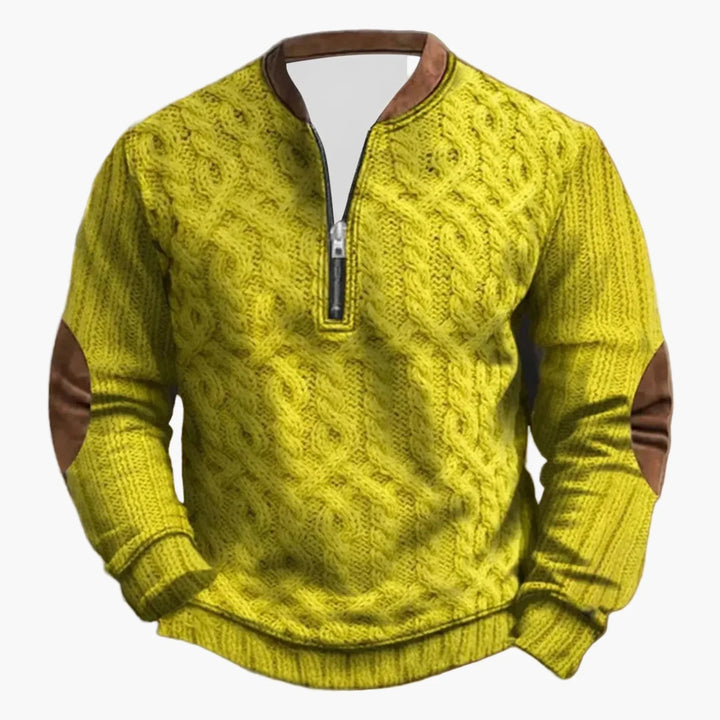 Drune | Outdoor Freizeit Pullover mit Stehkragen und Zipper - Stilvoller Langarm-Sweater für Alltag und Abenteuer