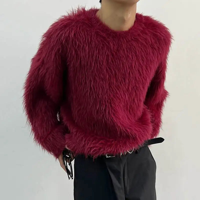 Drune | Luxus Lange Ärmel Einfarbig Pullover