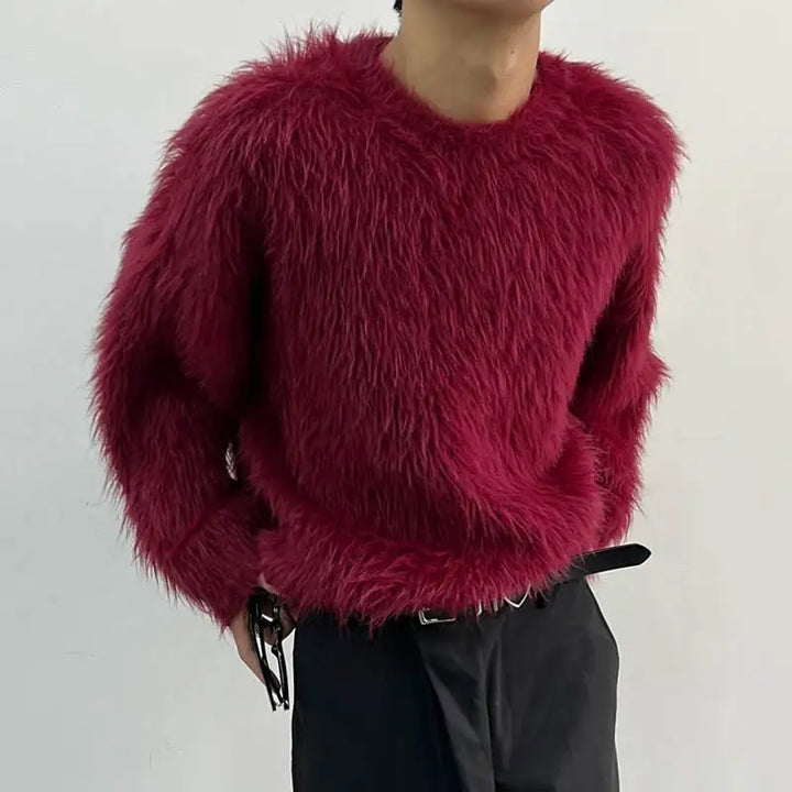 Drune | Luxus Lange Ärmel Einfarbig Pullover