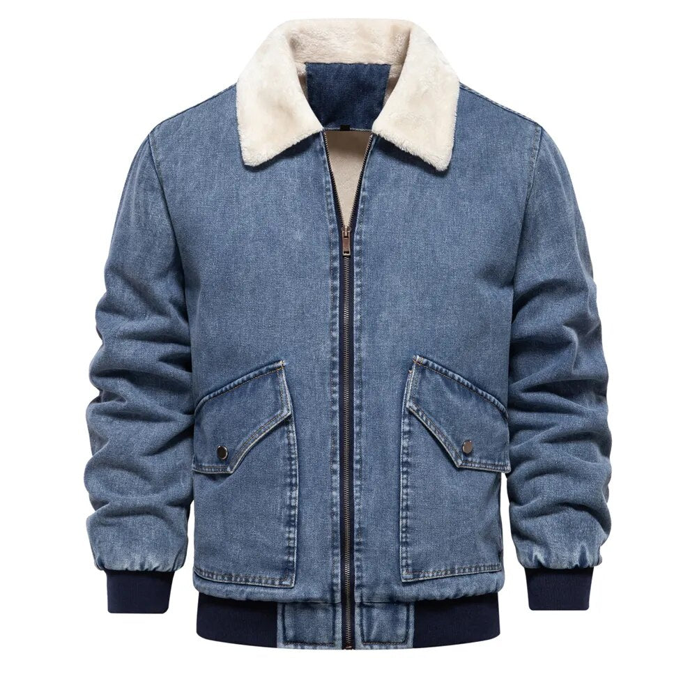 Drune | Herren Jeansjacke warm gefüttert