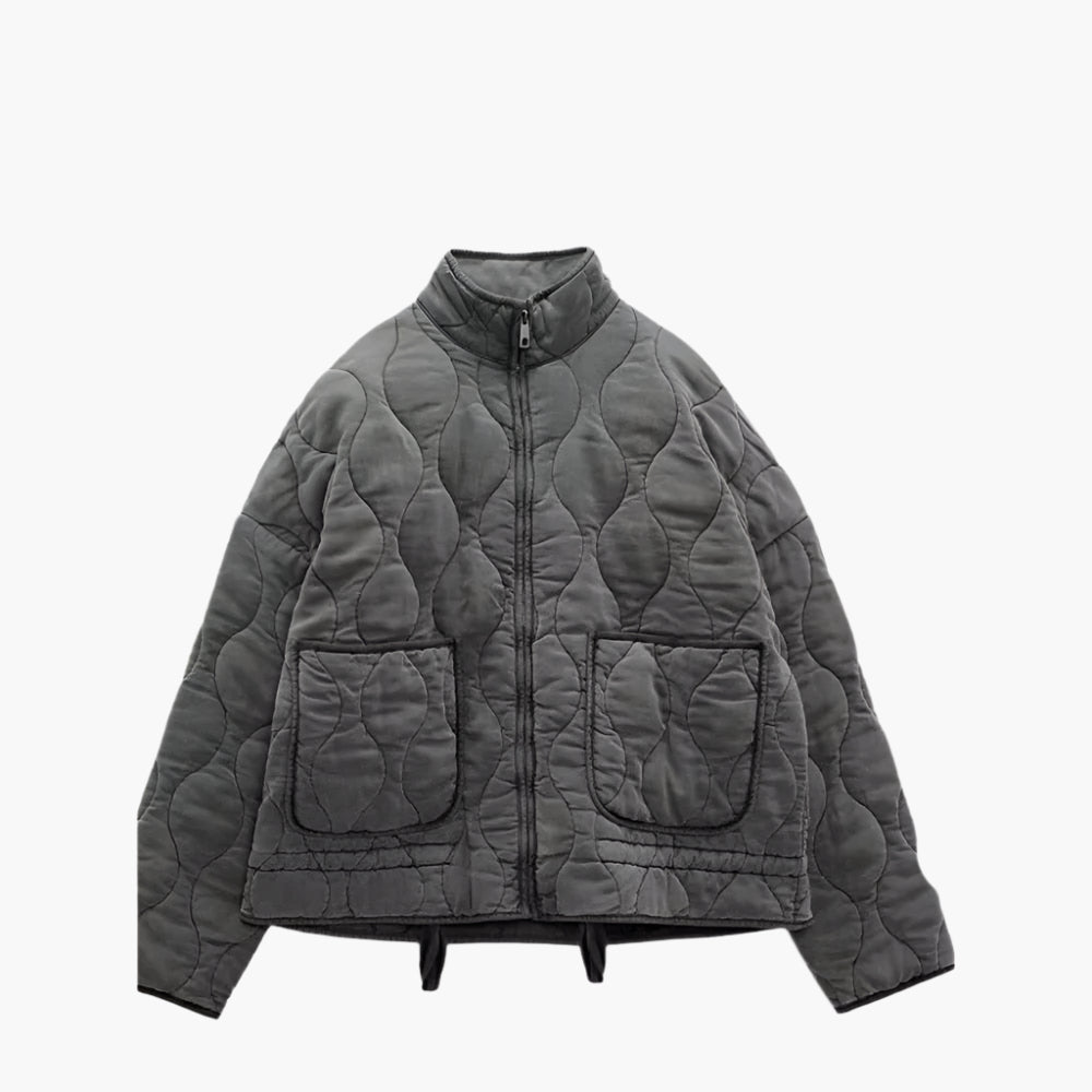 Drune | Oversize Steppjacke mit Taschen und Reißverschluss - Modische Winterjacke 2024