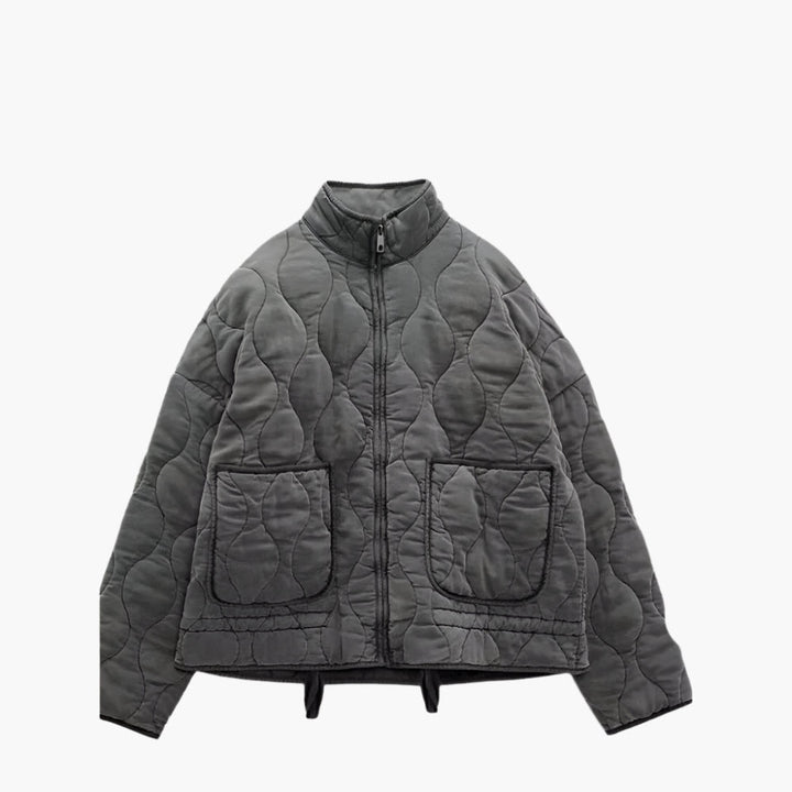 Drune | Oversize Steppjacke mit Taschen und Reißverschluss - Modische Winterjacke 2024