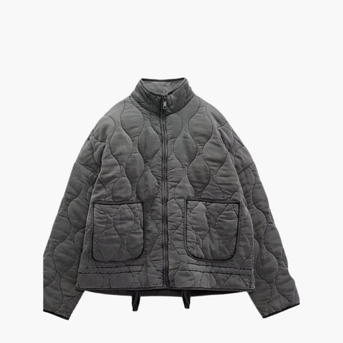 Drune | Oversize Steppjacke mit Taschen und Reißverschluss - Modische Winterjacke 2024