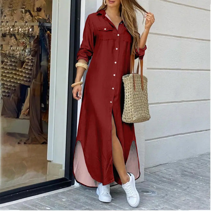Drune | Langes lässiges Hemdkleid