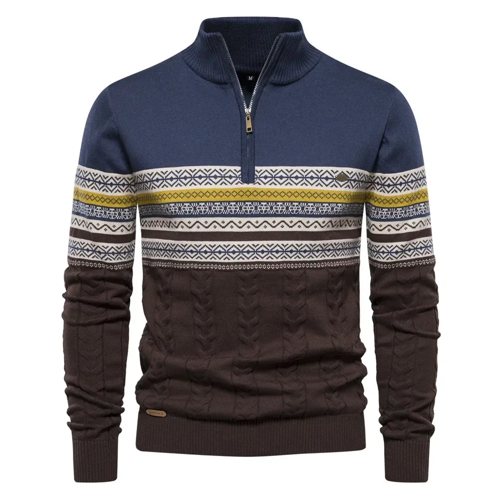 Drune - Wärmender Strickpullover mit Halbem Rollkragen