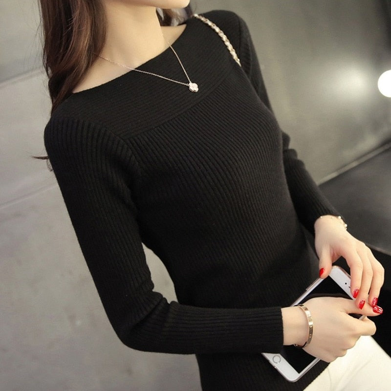 Drune | Damen Strickpullover mit Bootsausschnitt