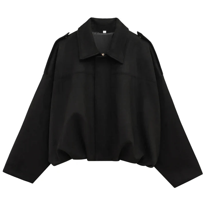 Drune | Verkürzte Bomberjacke mit Reverskragen und Reißverschluss Vorne
