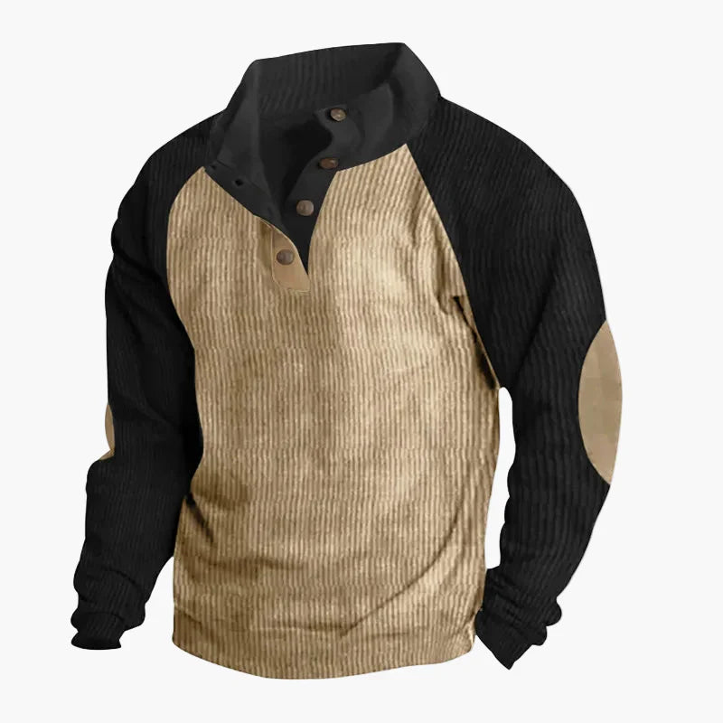 Drune | Freizeitpullover mit Vintage-Raglanstil und Knopfleiste - Ideal für Alltag und Outdoor