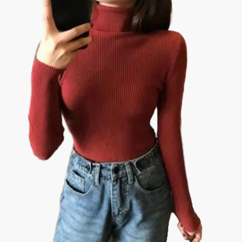 Drune | Rollkragenpullover Gerippt Basic Langarm - Vielseitiger Herbst & Winter Look