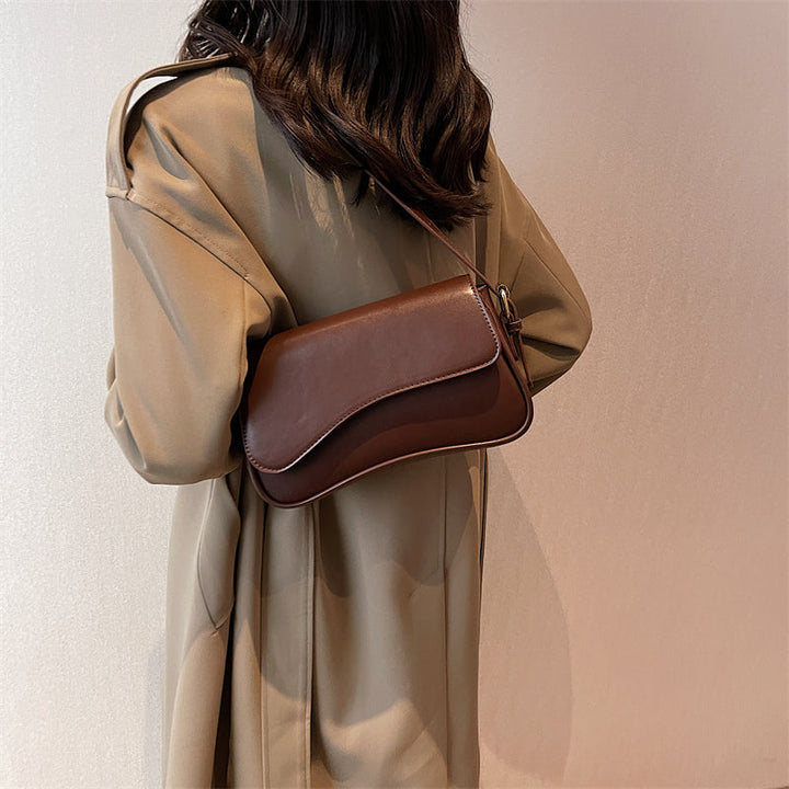 Drune Vintage Leder Crossbody-Taschen | Kleine Umhängetasche | Stilvolle Armpit Handtaschen und Geldbörsen