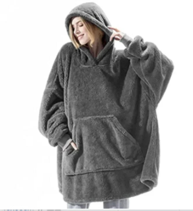 Drune | Übergroßer Flanell-Decken Hoodie für Herren & Damen