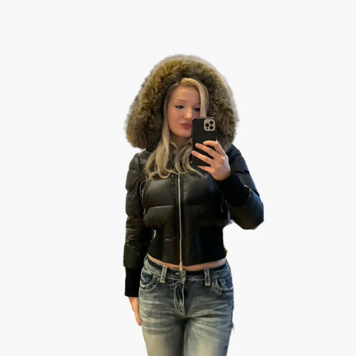 Drune | Winter Steppjacke mit Kapuze - Modischer, warmer Mantel für Freizeit und Alltag