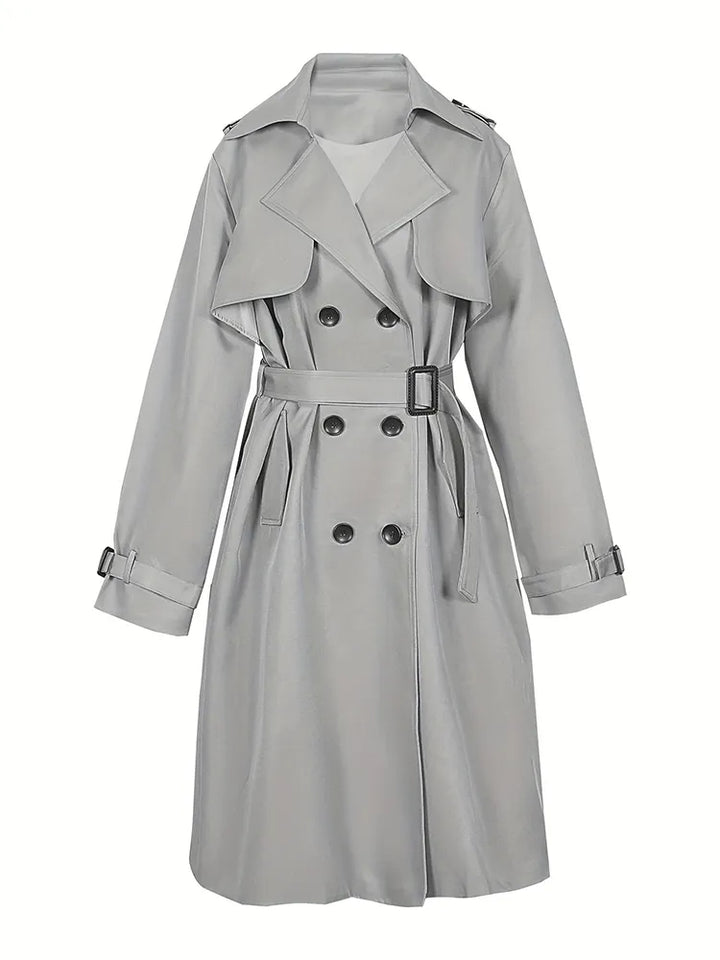 Drune | Langer solider Damen-Trenchcoat