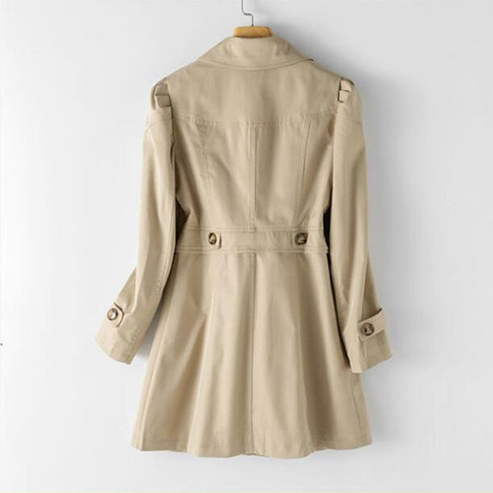Drune Damen Trenchcoat | Herbst 2023 Trend: Einreihiger Mittellanger Trenchcoat für Frauen