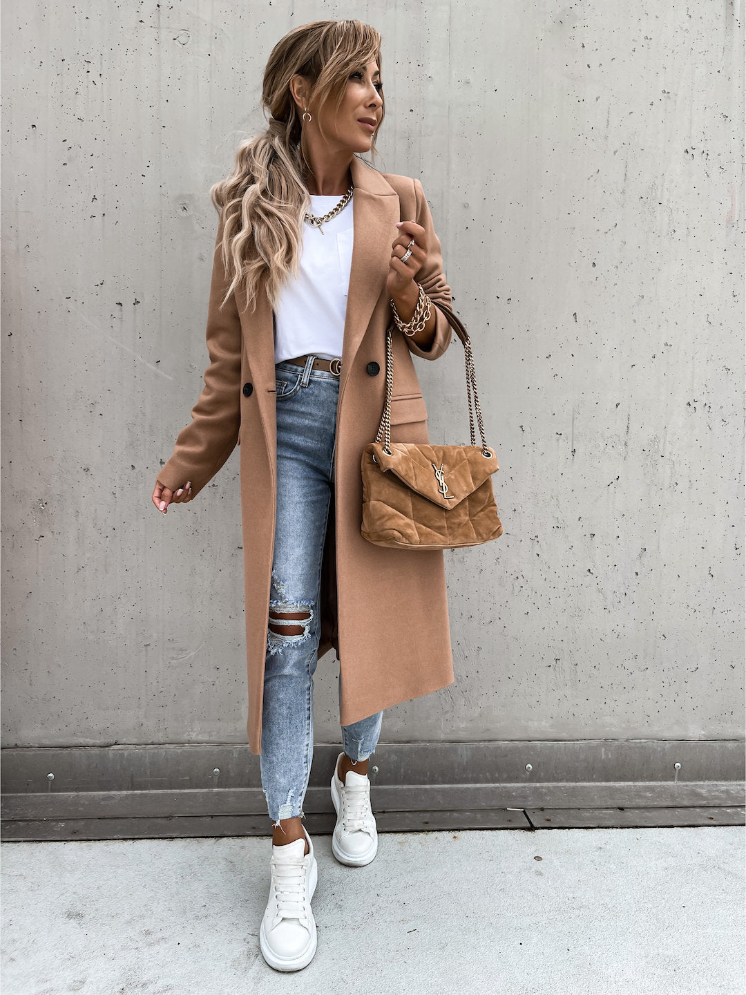 Drune | Elegante Doppelreihige Jacke Wolle und Polyester Klassisch, Warm