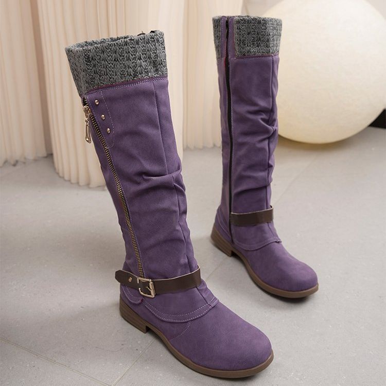 Drune | Stiefel mit seitlichem Reißverschluss bis zum Knie für Damen – Stilvolles & Bequemes Design