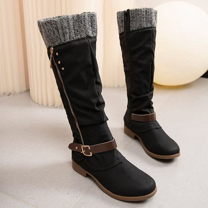 Drune | Stiefel mit seitlichem Reißverschluss bis zum Knie für Damen – Stilvolles & Bequemes Design