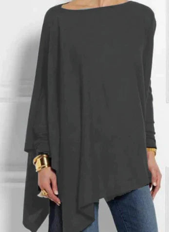 Drune | Eleganter Poncho mit edler Haptik und asymmetrischem Schnitt
