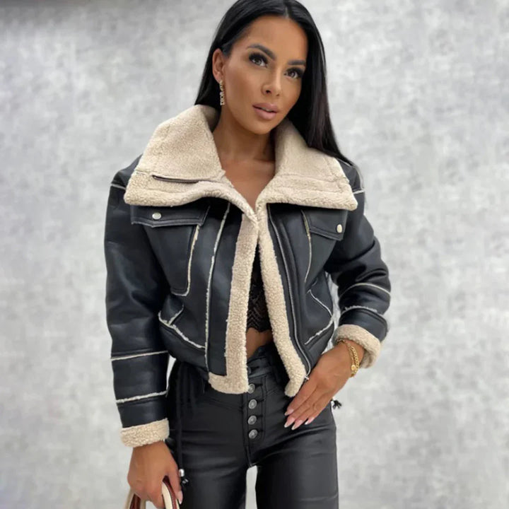 Drune | Kunstlederjacke im Trendstil