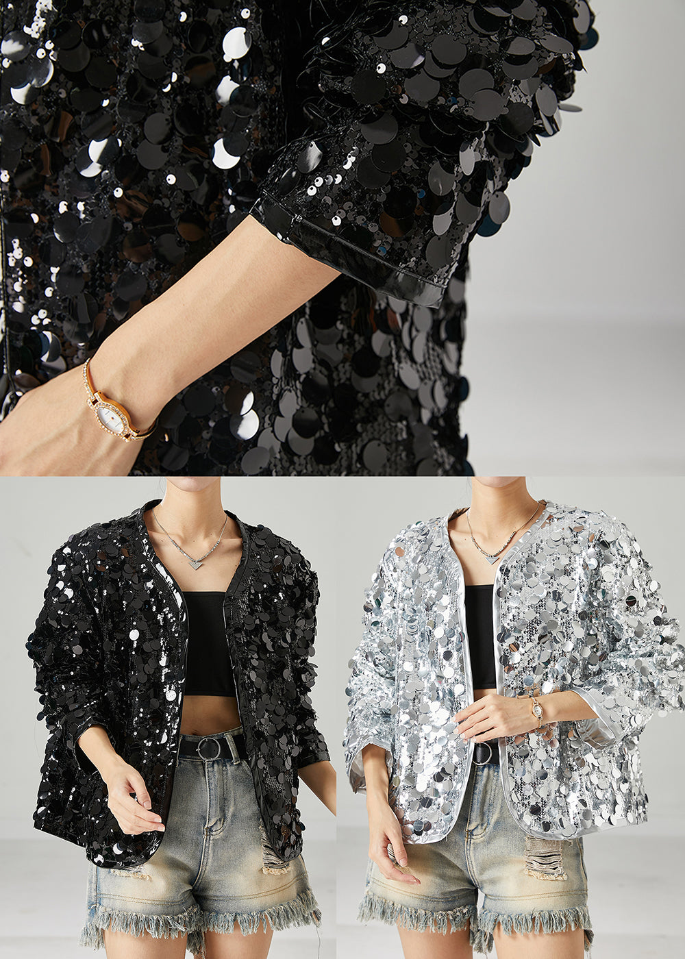 Drune | Oversized Mäntel Pailletten