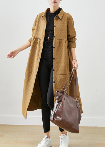 Drune | Khaki Übergröße Taschen Patchwork Baumwolljacken