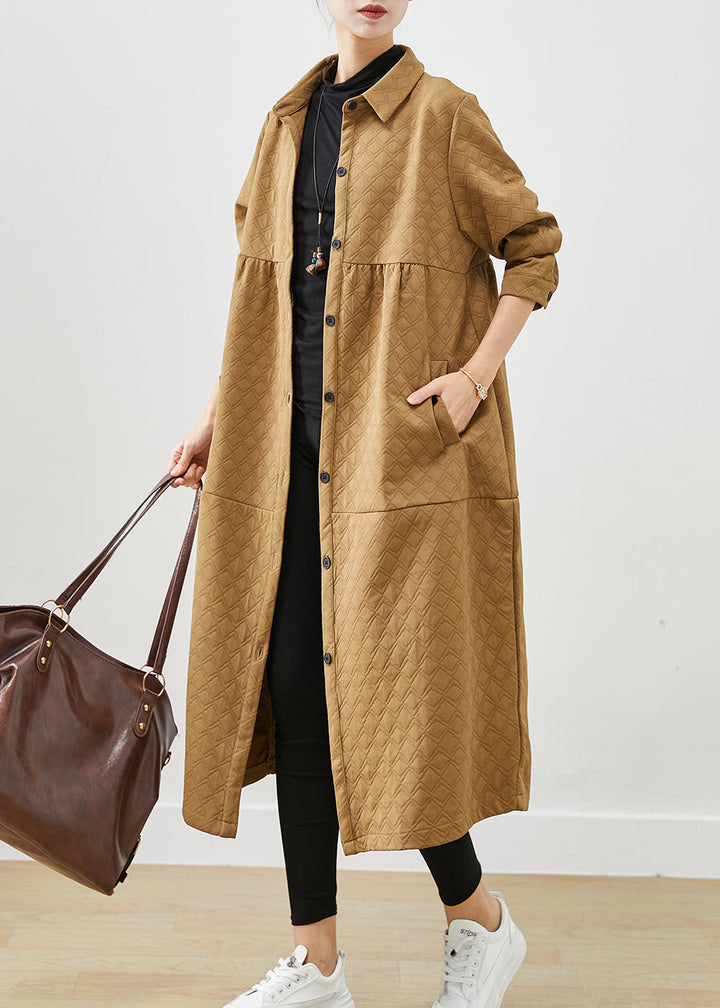 Drune | Khaki Übergröße Taschen Patchwork Baumwolljacken