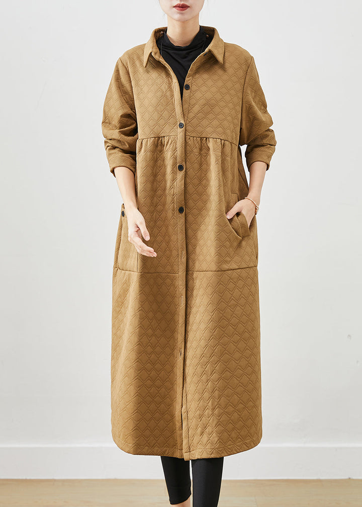Drune | Khaki Übergröße Taschen Patchwork Baumwolljacken
