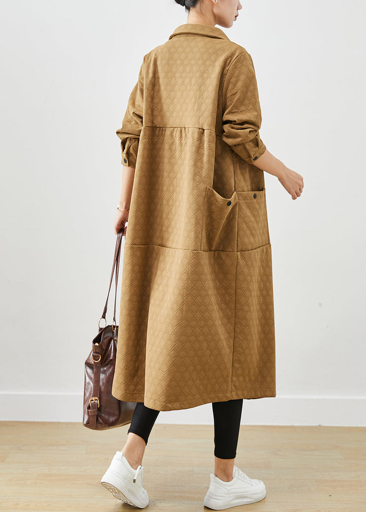 Drune | Khaki Übergröße Taschen Patchwork Baumwolljacken