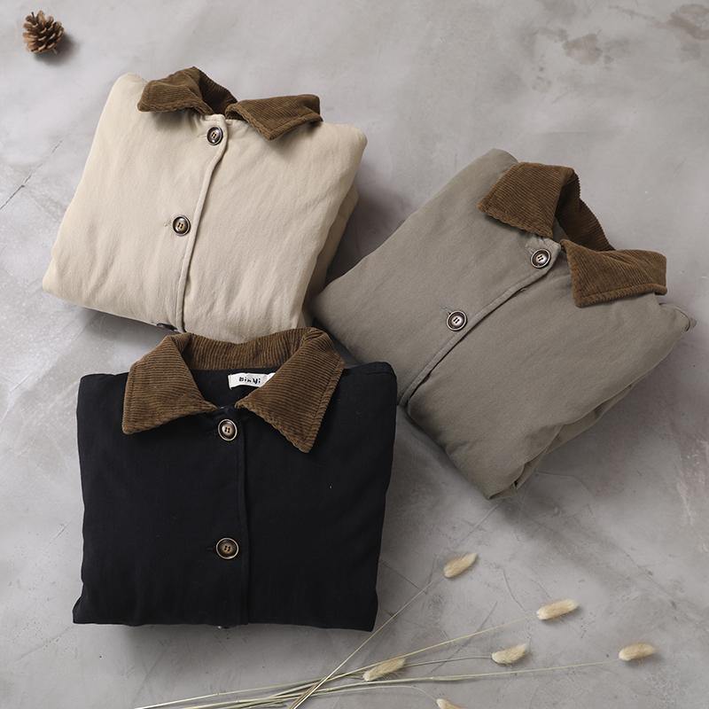 Drune | beige Feine Kranichmäntel Arbeitsrevers Patchwork-Outwear