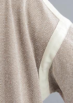 Drune | gestreifte Tunika Mäntel Outfits Kapuzen-Patchwork-Mantel