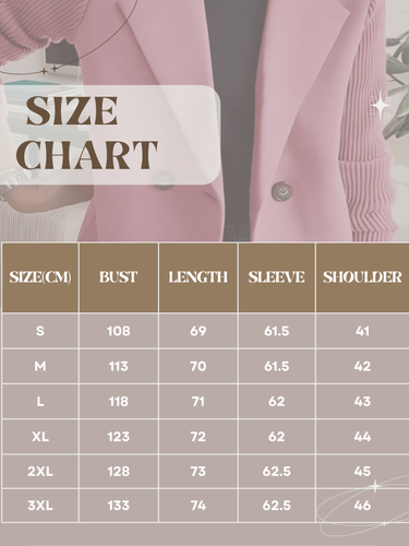 Drune | Strickärmel Blazer für Frauen - Maßgeschneidert, hüftlang