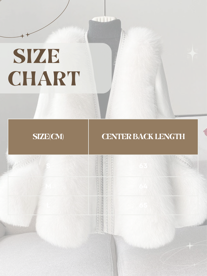 Drune | Mink Hair Wintermantel für Damen, V-Ausschnitt - Winter