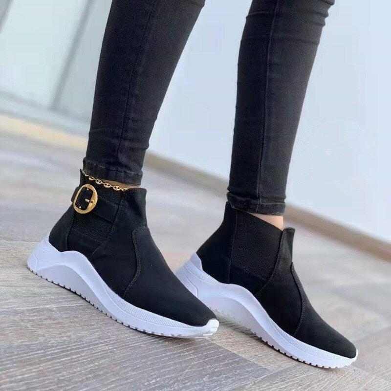 Drune | Elegante Plateau-Stiefeletten für Frauen – Trendy & Vielseitiger Stil