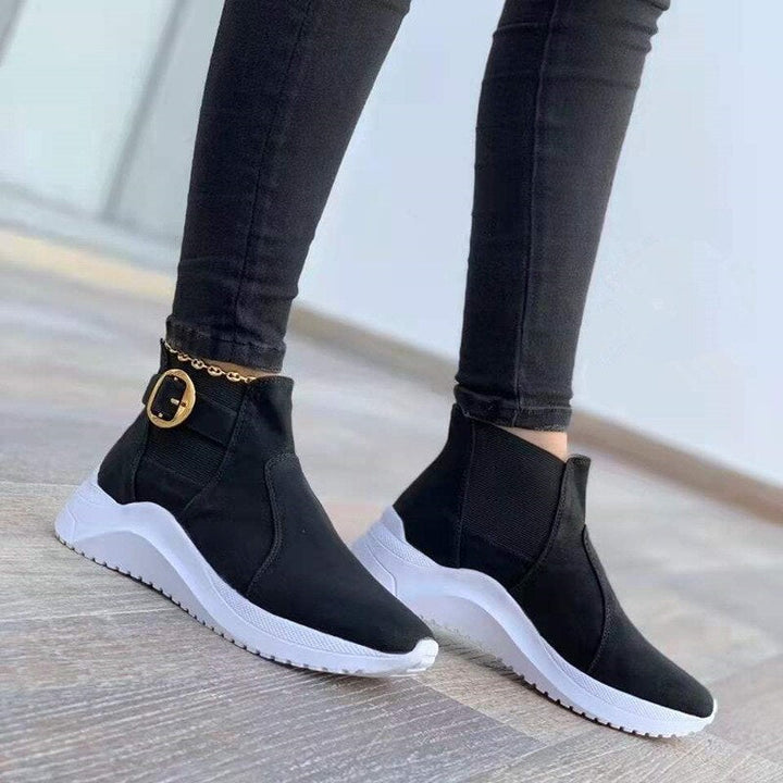 Drune | Elegante Plateau-Stiefeletten für Frauen – Trendy & Vielseitiger Stil