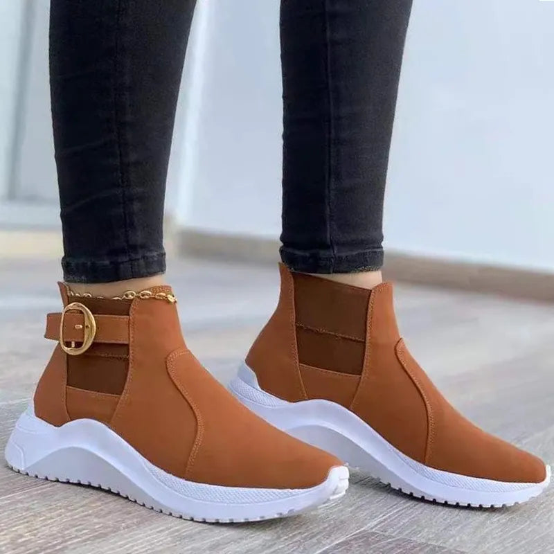 Drune | Elegante Plateau-Stiefeletten für Frauen – Trendy & Vielseitiger Stil