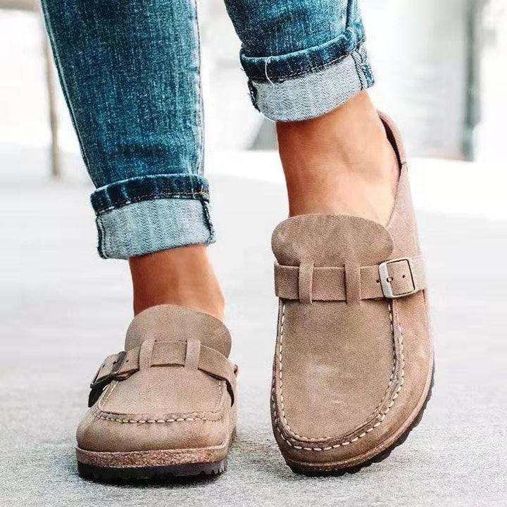 Drune | Schuhe Flache Open Back Wildleder Sommer Schuhe für Frauen