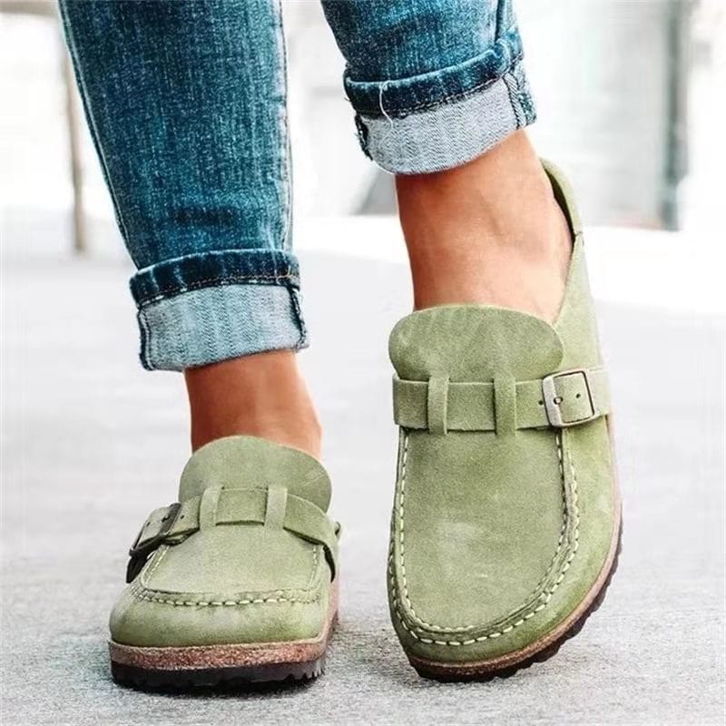 Drune | Schuhe Flache Open Back Wildleder Sommer Schuhe für Frauen