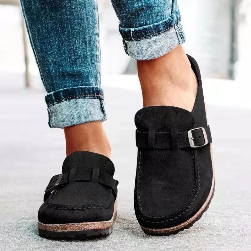 Drune | Schuhe Flache Open Back Wildleder Sommer Schuhe für Frauen