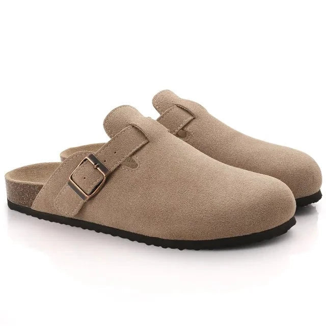 Drune | aus Wildleder Slip On Kork Sohle Pantoletten Herrenschuhe