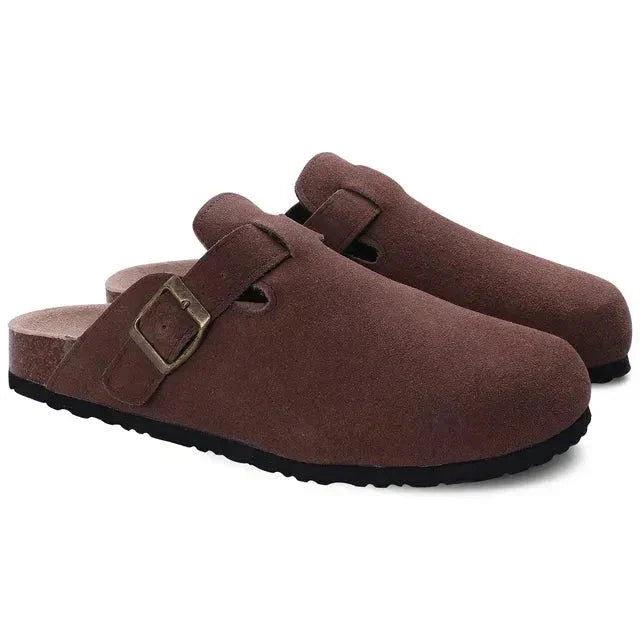 Drune | aus Wildleder Slip On Kork Sohle Pantoletten Herrenschuhe