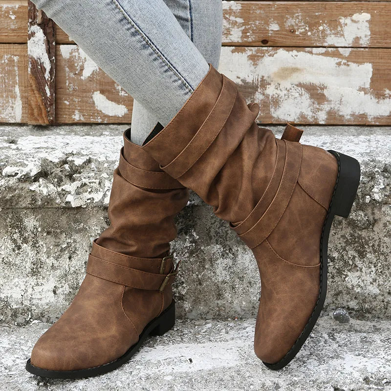Drune | Slouch Mid-Calf-Boots für Damen – Mühelos schick & bequem
