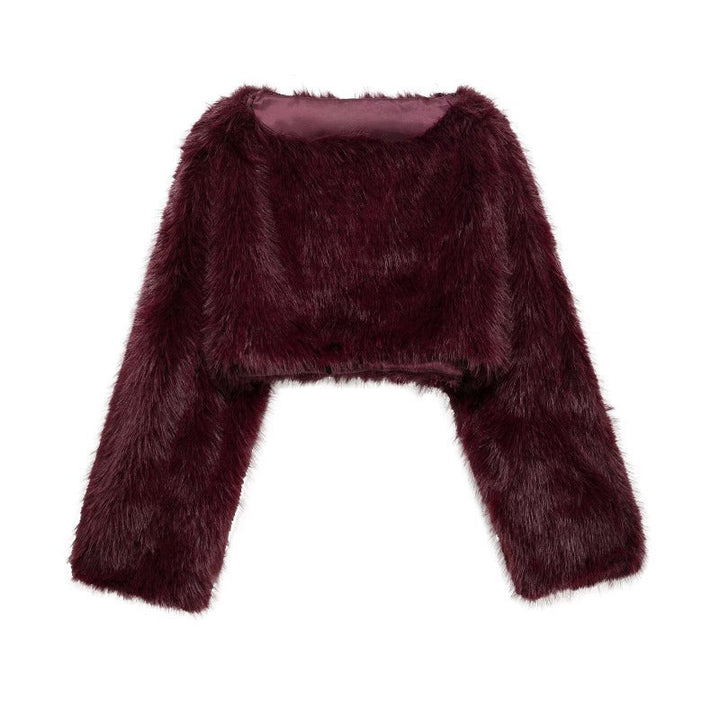 Drune | Kunstfell Pullover mit Weiten Ärmeln für Damen