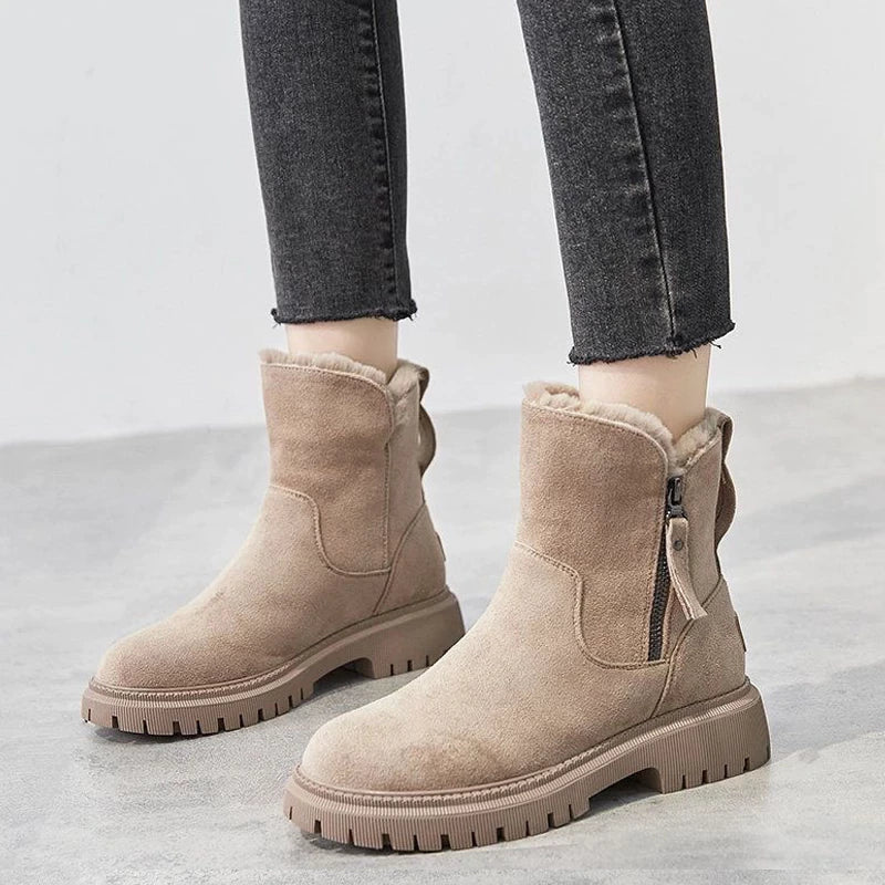 Drune | Warme Samtstiefel für Frauen