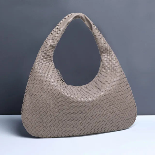 Drune - Vintage Umhängetasche damen | Geflochtene Handtasche mit Reißverschluss im Sale