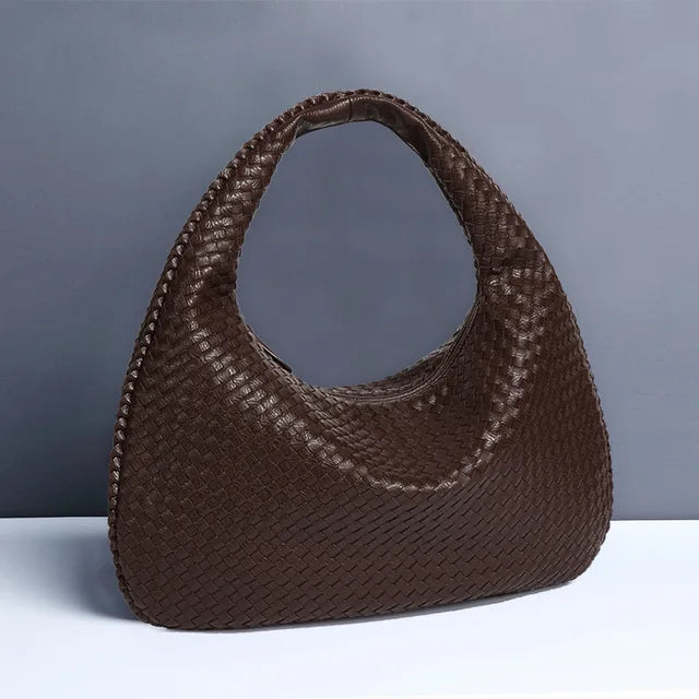 Drune - Vintage Umhängetasche damen | Geflochtene Handtasche mit Reißverschluss im Sale