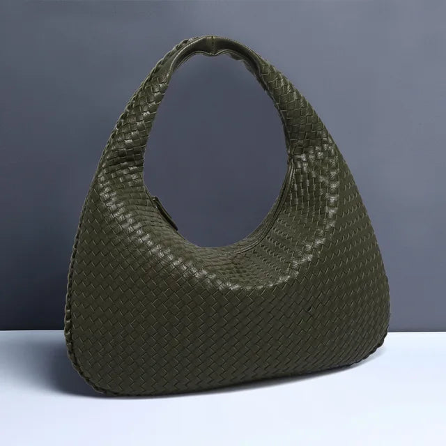 Drune - Vintage Umhängetasche damen | Geflochtene Handtasche mit Reißverschluss im Sale