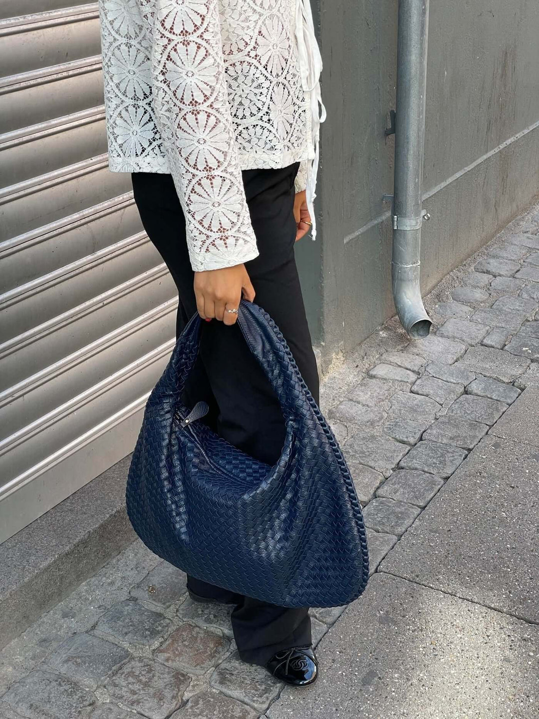 Drune | Große Geflochtene Hobo Tasche